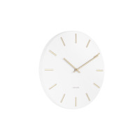 Nástenné hodiny Karlsson Charm Small KA5821WH (30 cm) - bielo-zlaté